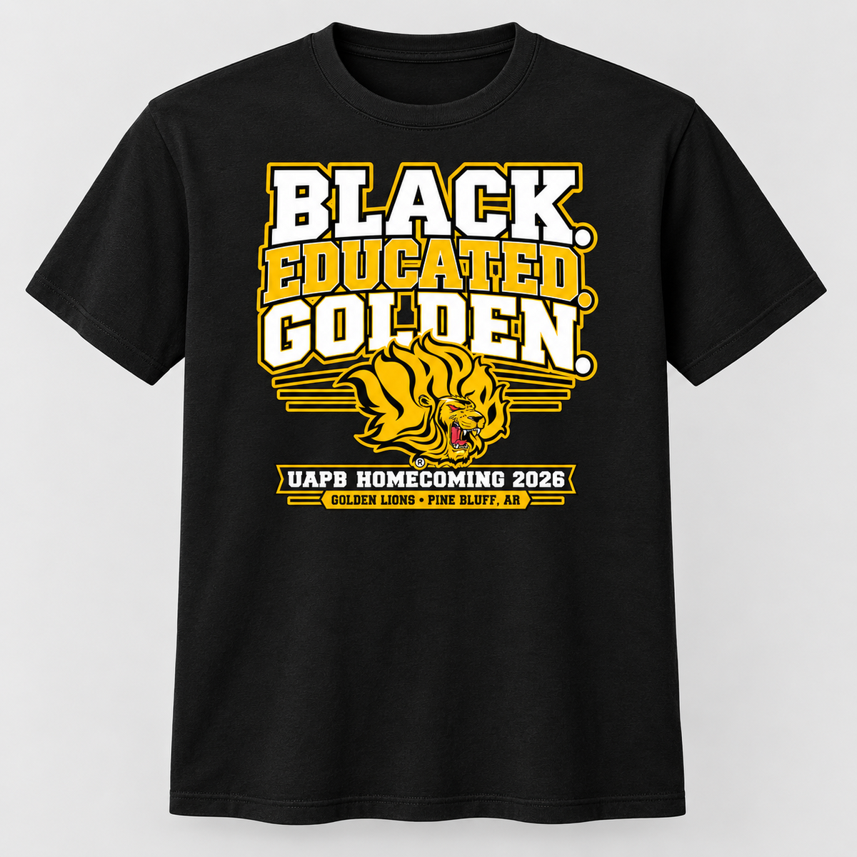 Black. Educated. Golden. UAPB Homecoming 2026 Shirt
