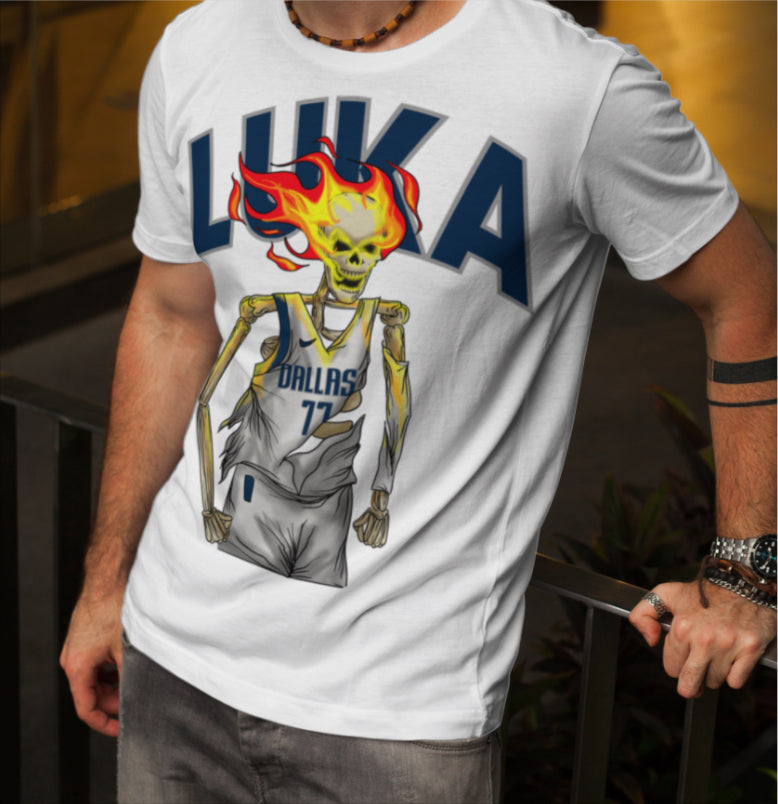 Luka Doncic Flaming Bones Tee