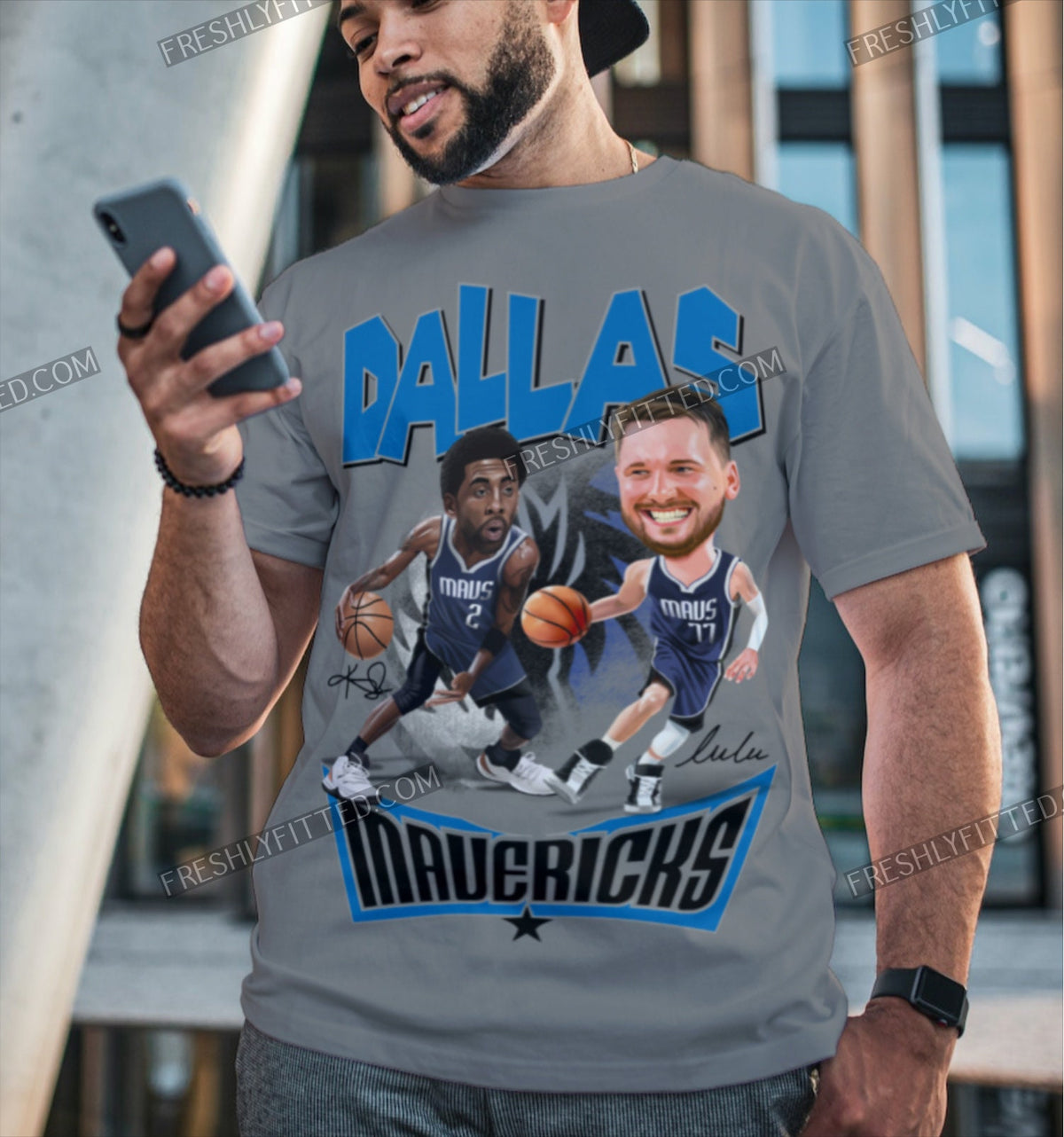 Kyrie Irving and Luka Doncic Dallas Mavs Tee