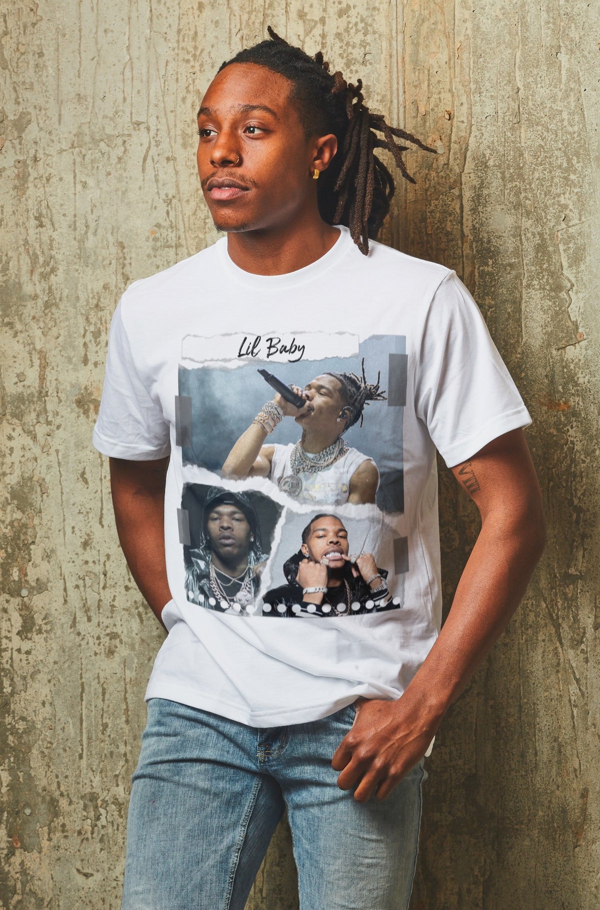 Lil Baby Torn Paper Tee