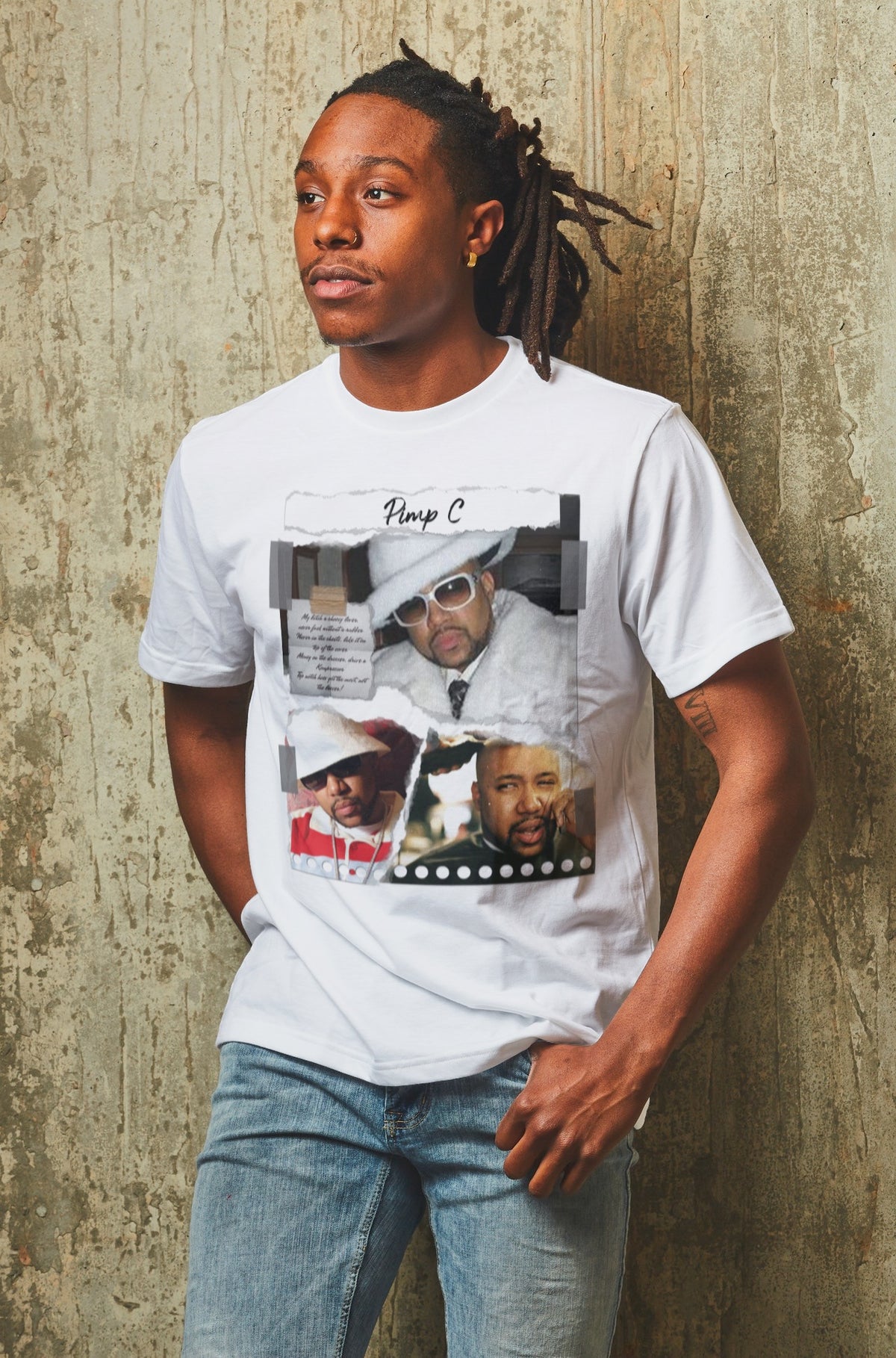 Pimp C Torn Paper Quote Tee