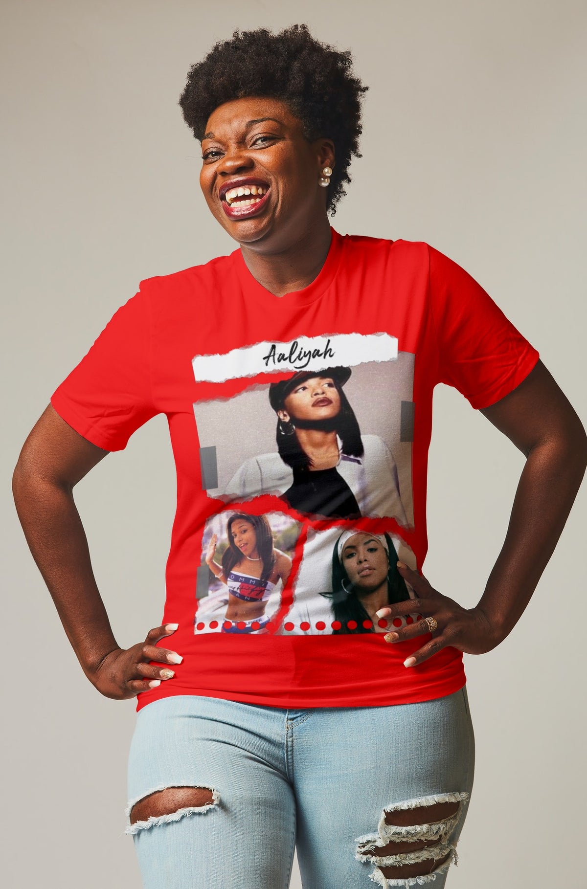 Aaliyah Torn Paper Tee