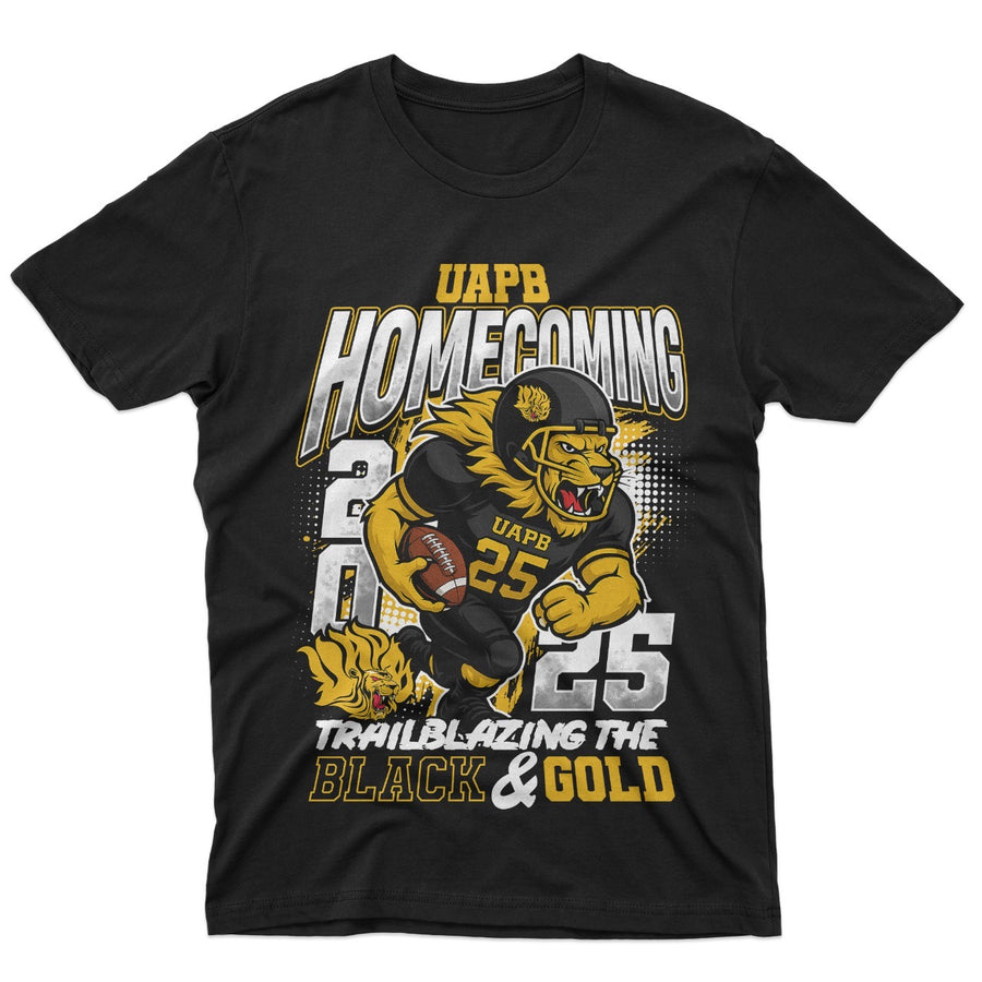 UAPB Golden Lions 2025 Homecoming Black & Gold Tee