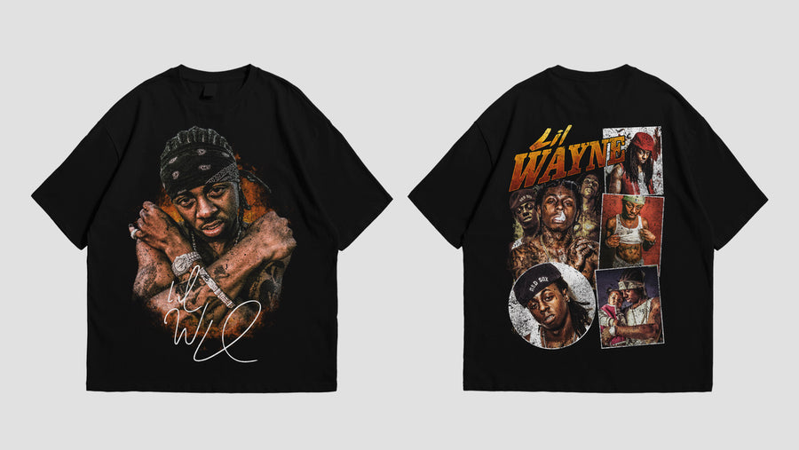 Lil baby Vintage Tee Fronr and Back