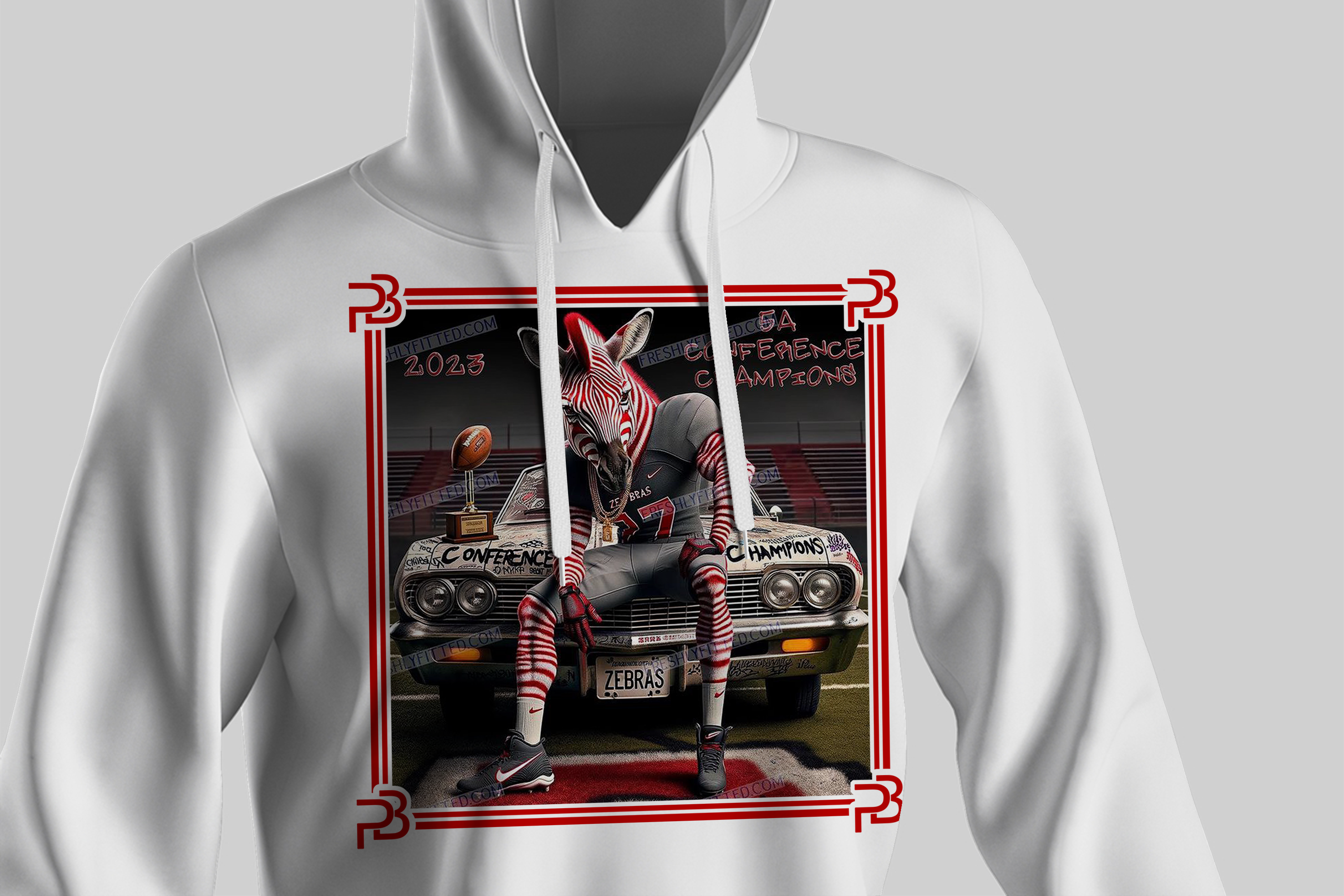 Zebra On Car Conference Champs Hoodie