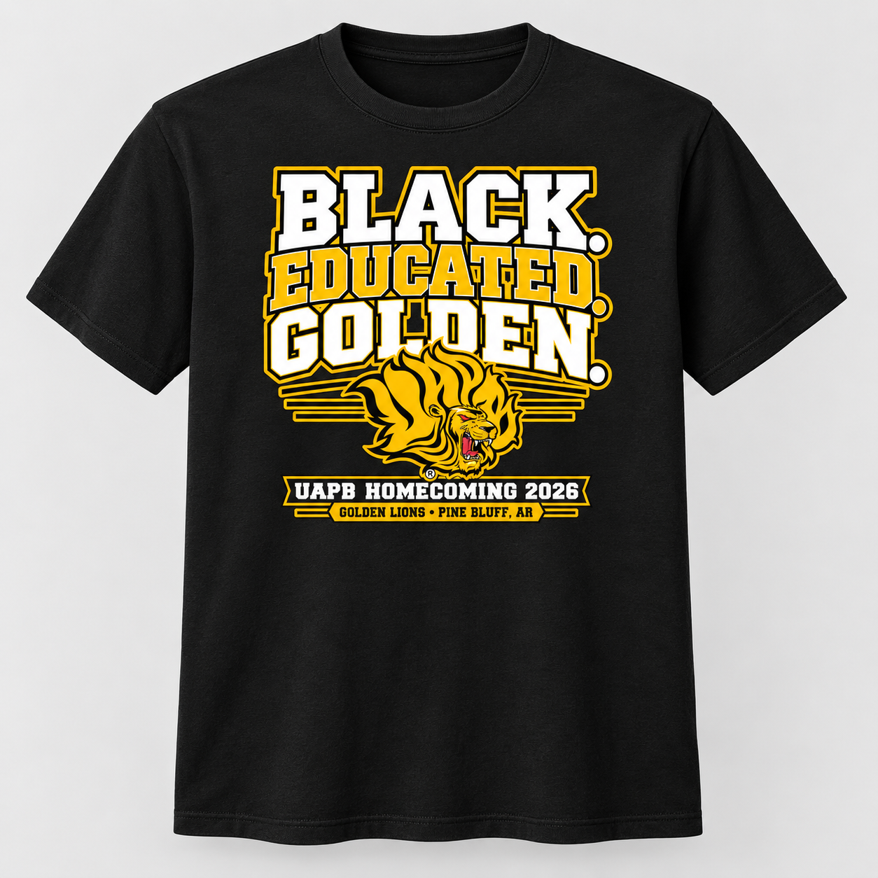 Black. Educated. Golden. UAPB Homecoming 2026 Shirt