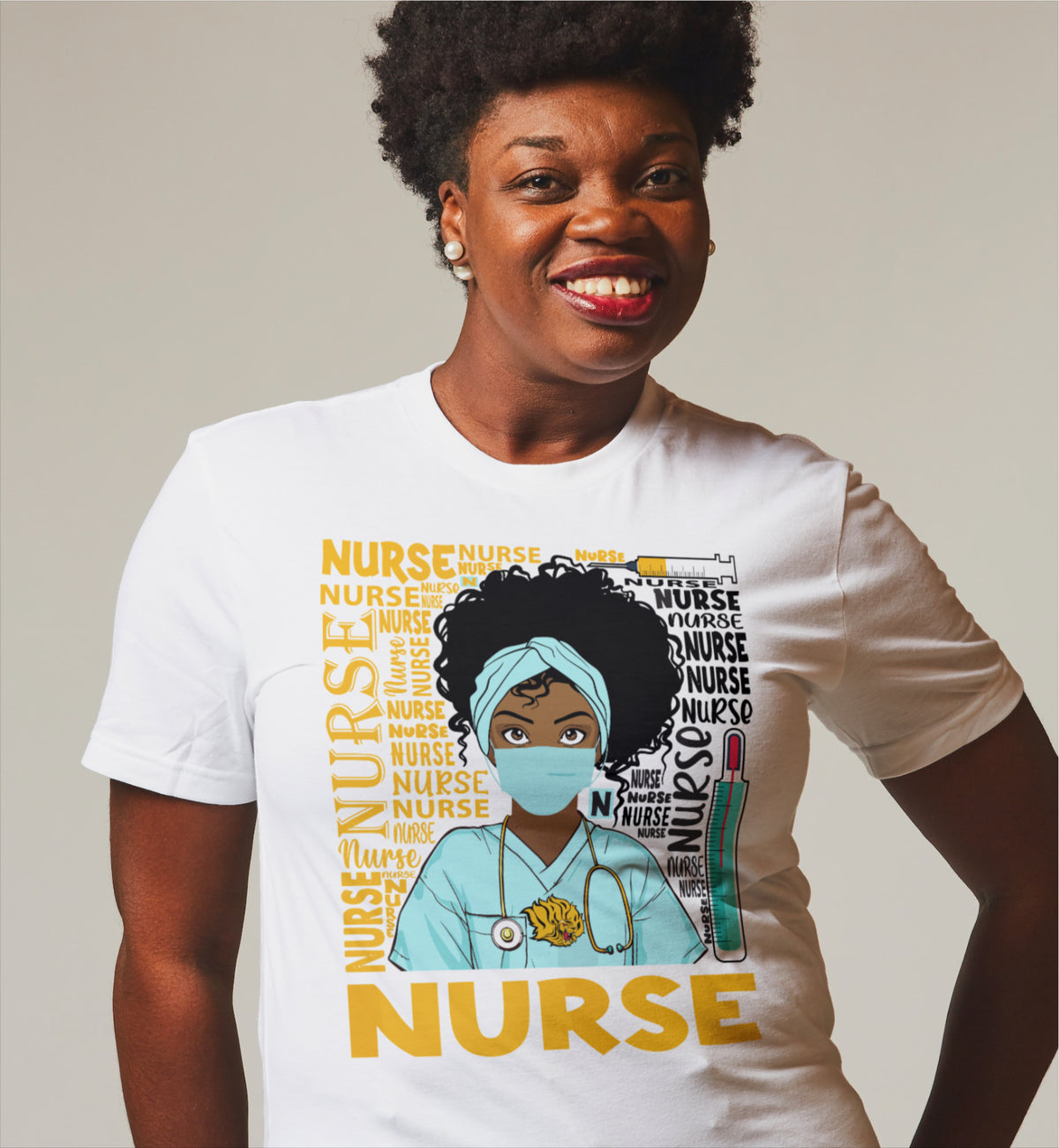 UAPB Nurse Tee. White or Gold Available