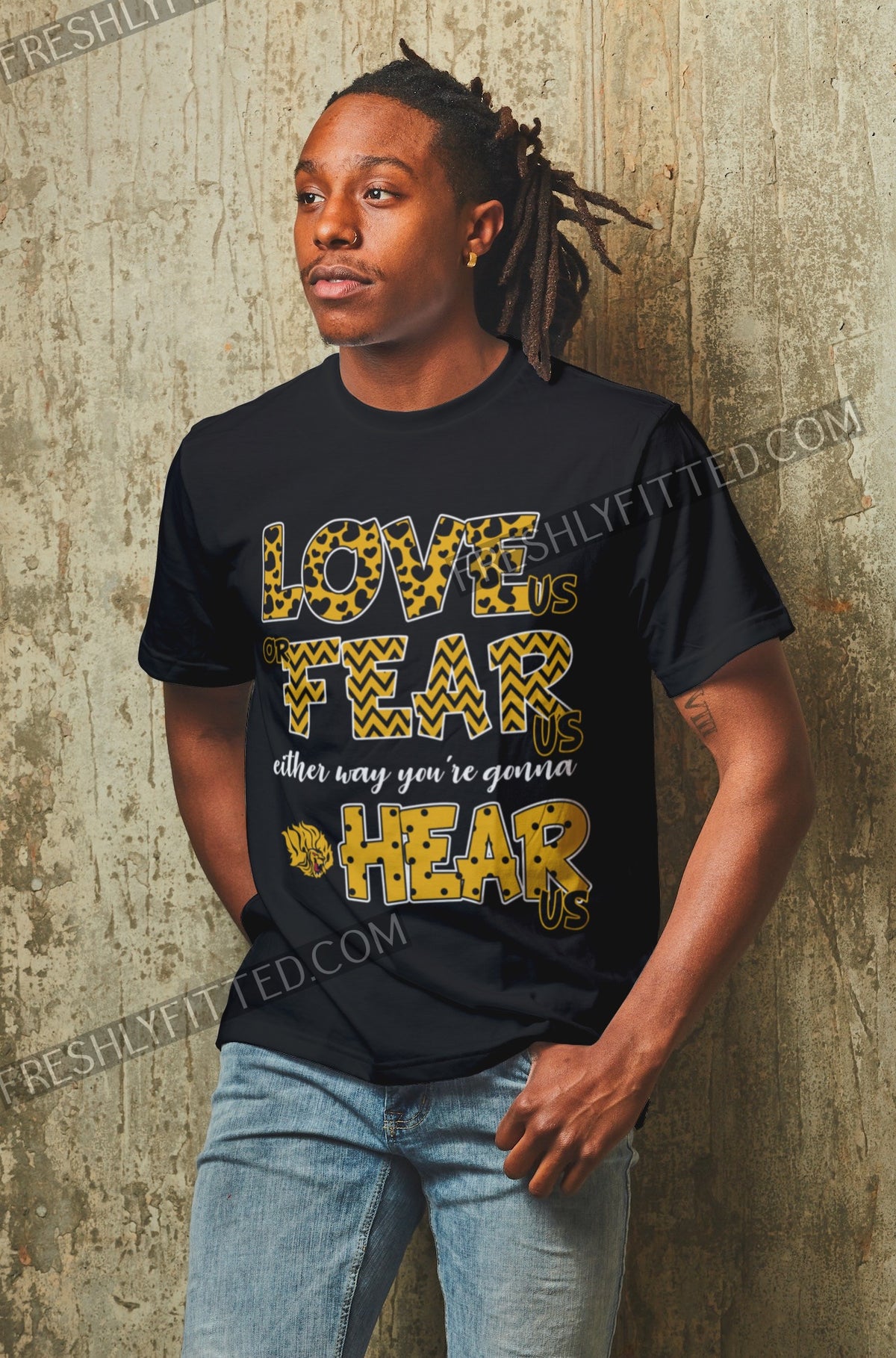 UAPB Love Us Fear Us Heart Tee