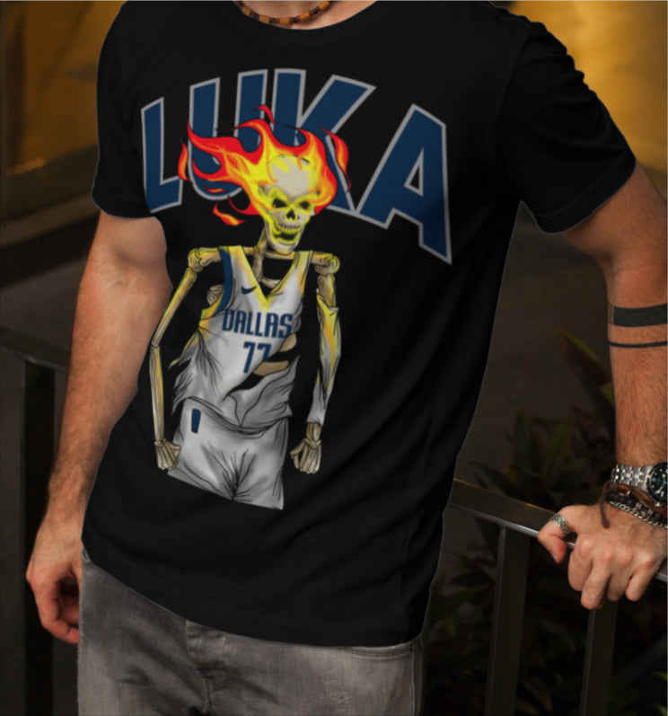 Luka Doncic Flaming Bones Tee