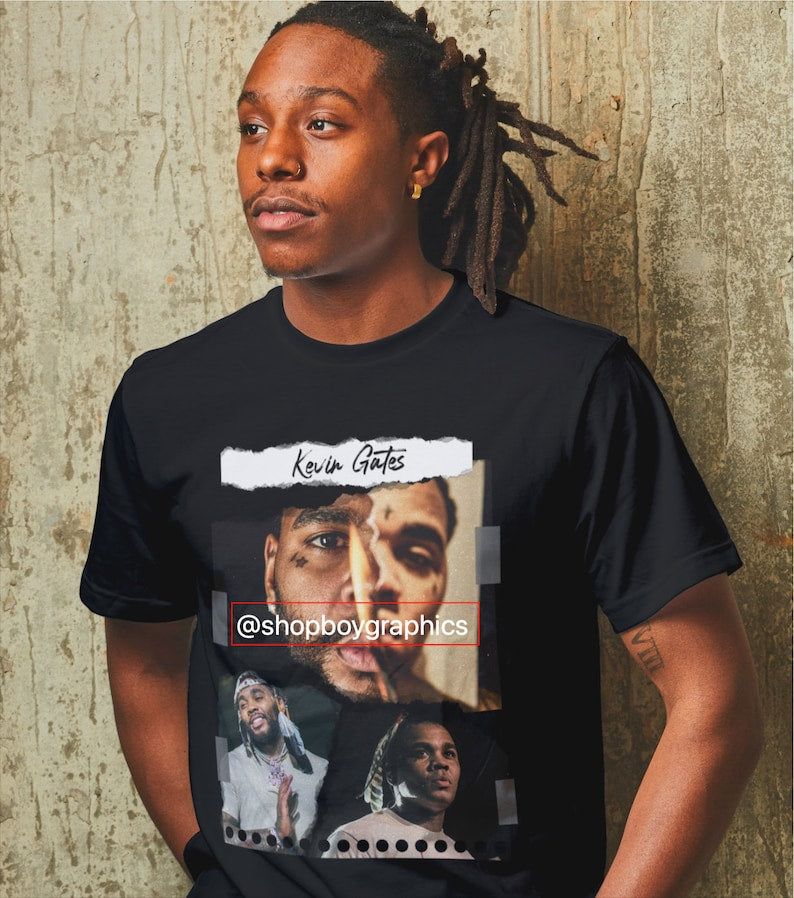 Kevin Gates torn paper shirt