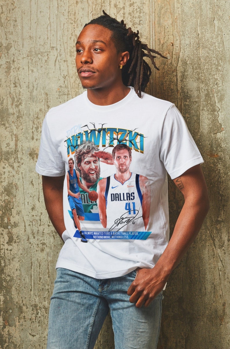 Dirk Nowitzki 90s Retro Vintage T Shirt | Rap Tee | Unisex T Shirt | Vintage Shirt | Graphic Tee | Fan Merch | Hip Hop | Perfect Gift |