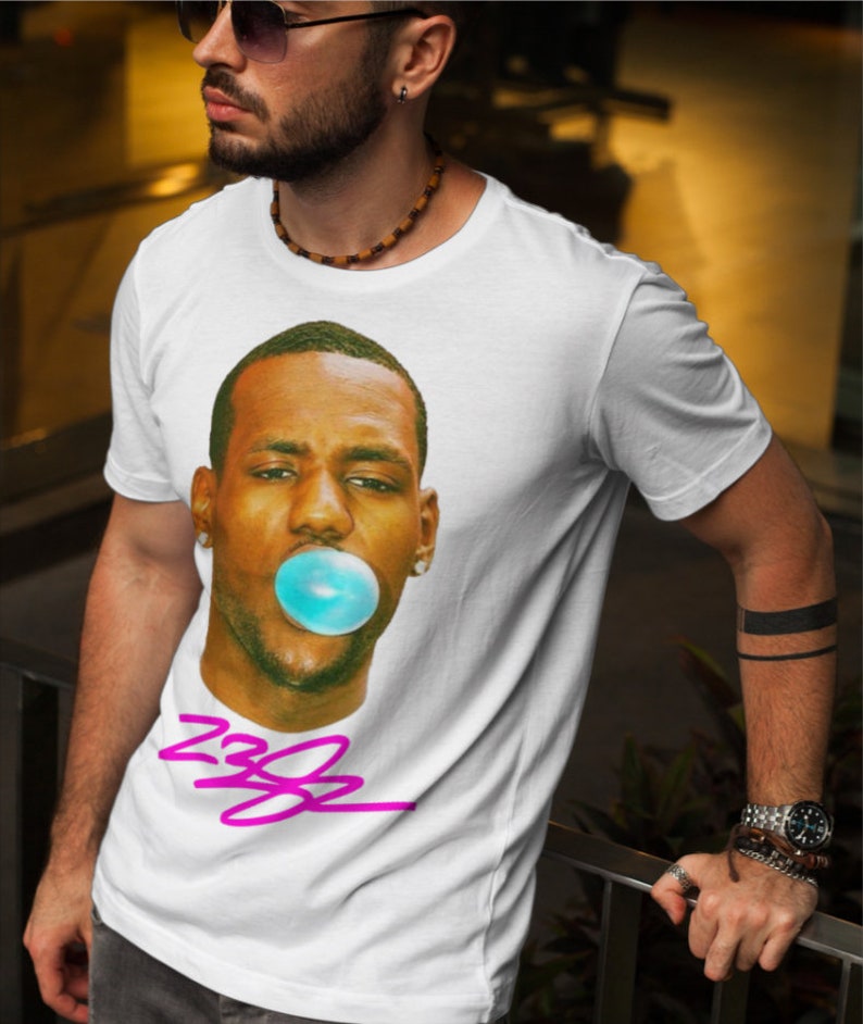 LeBron James Big Head Bubble Gum Tee