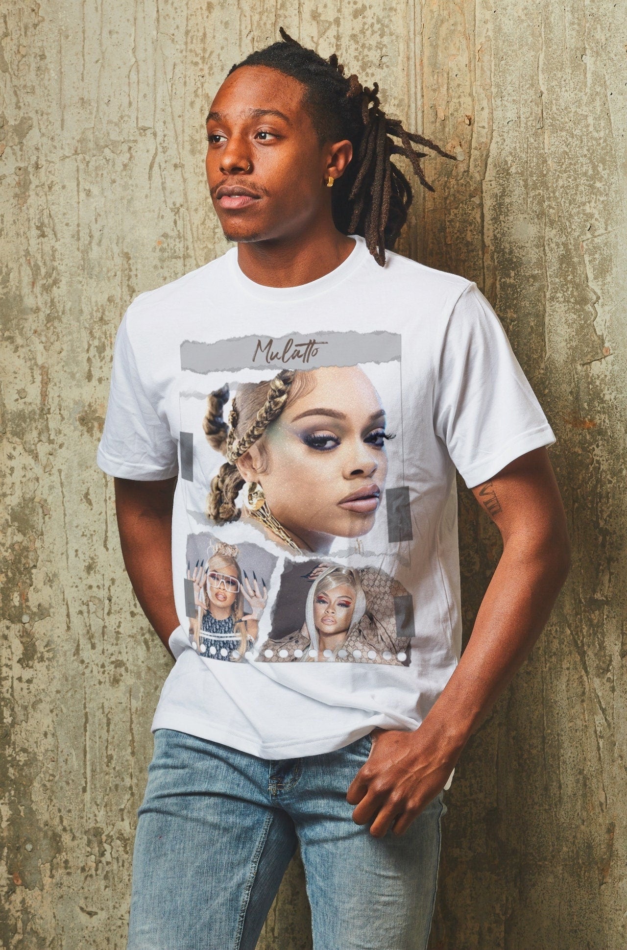 Mulatto unisex Torn paper shirt