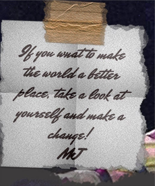 Michael Jackson Torn paper Tee with quote