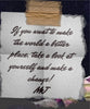 Michael Jackson Torn paper shirt with quote