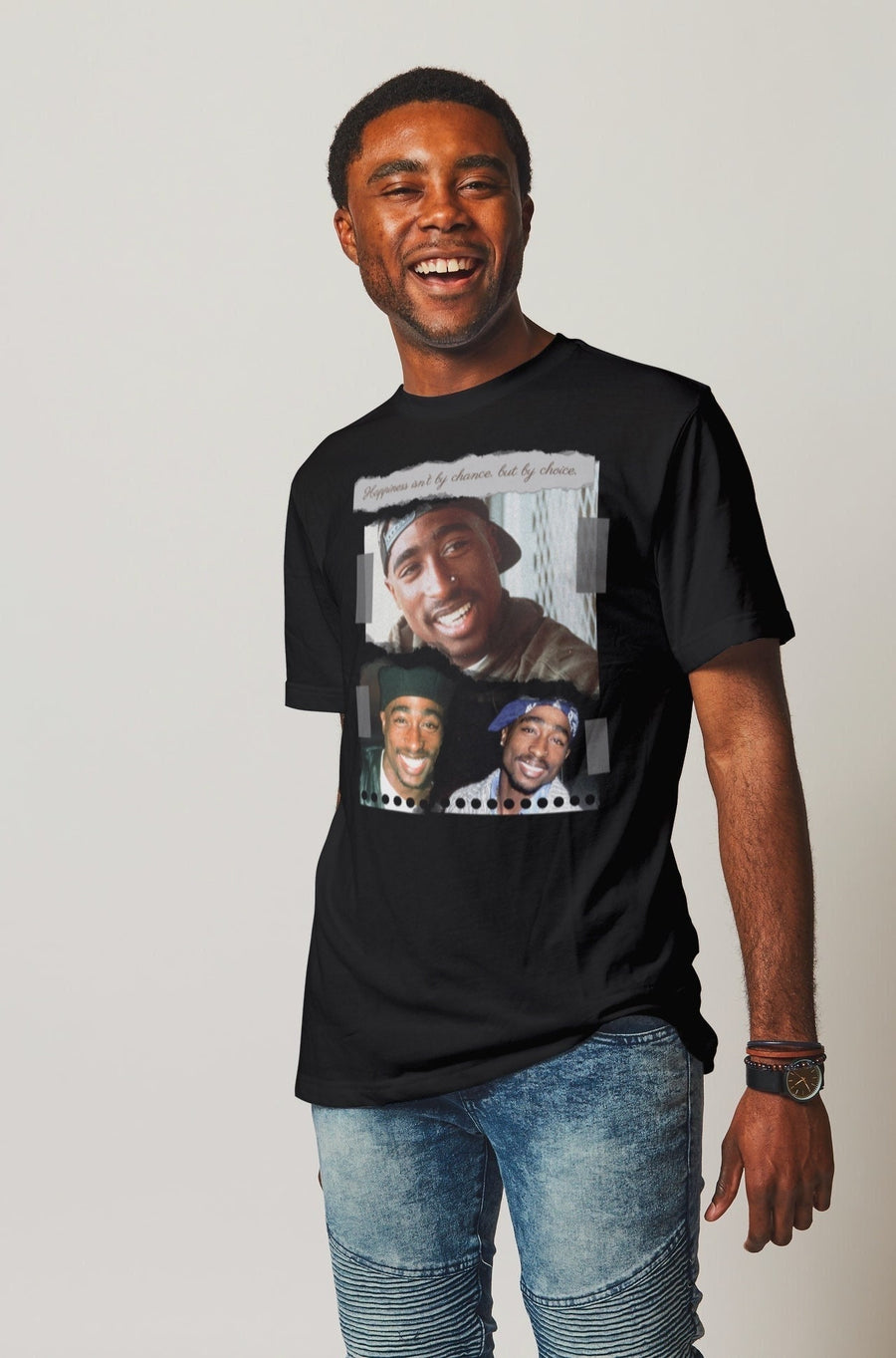 2Pac Happiness Torn Paper Tee