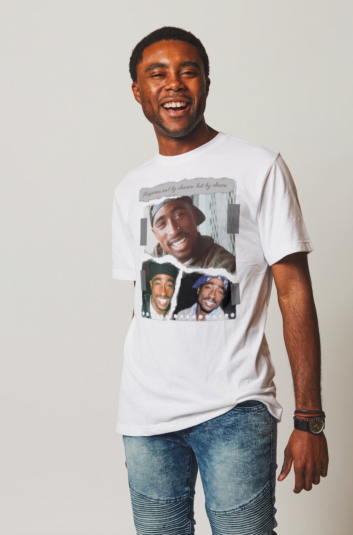 2Pac Happiness Torn Paper Tee