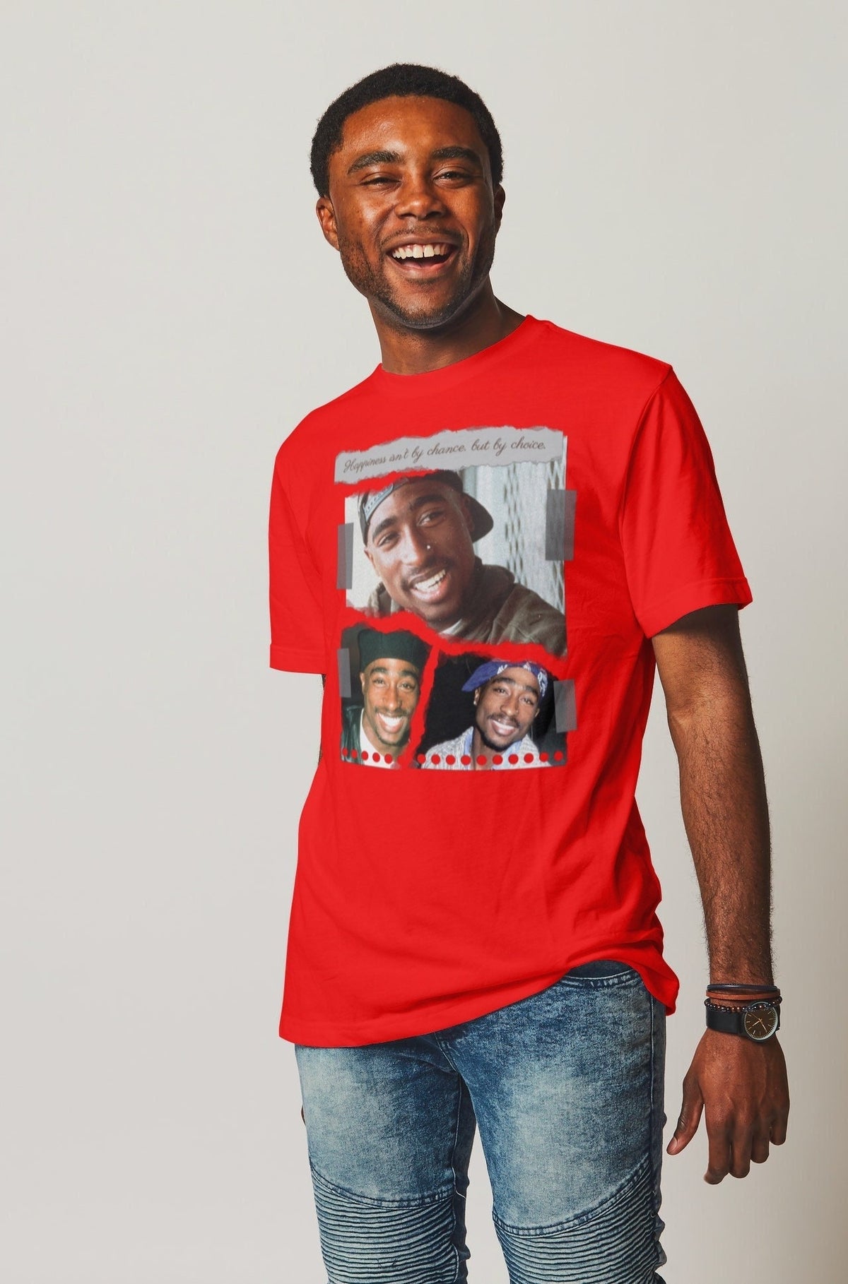2Pac Happiness Torn Paper Tee