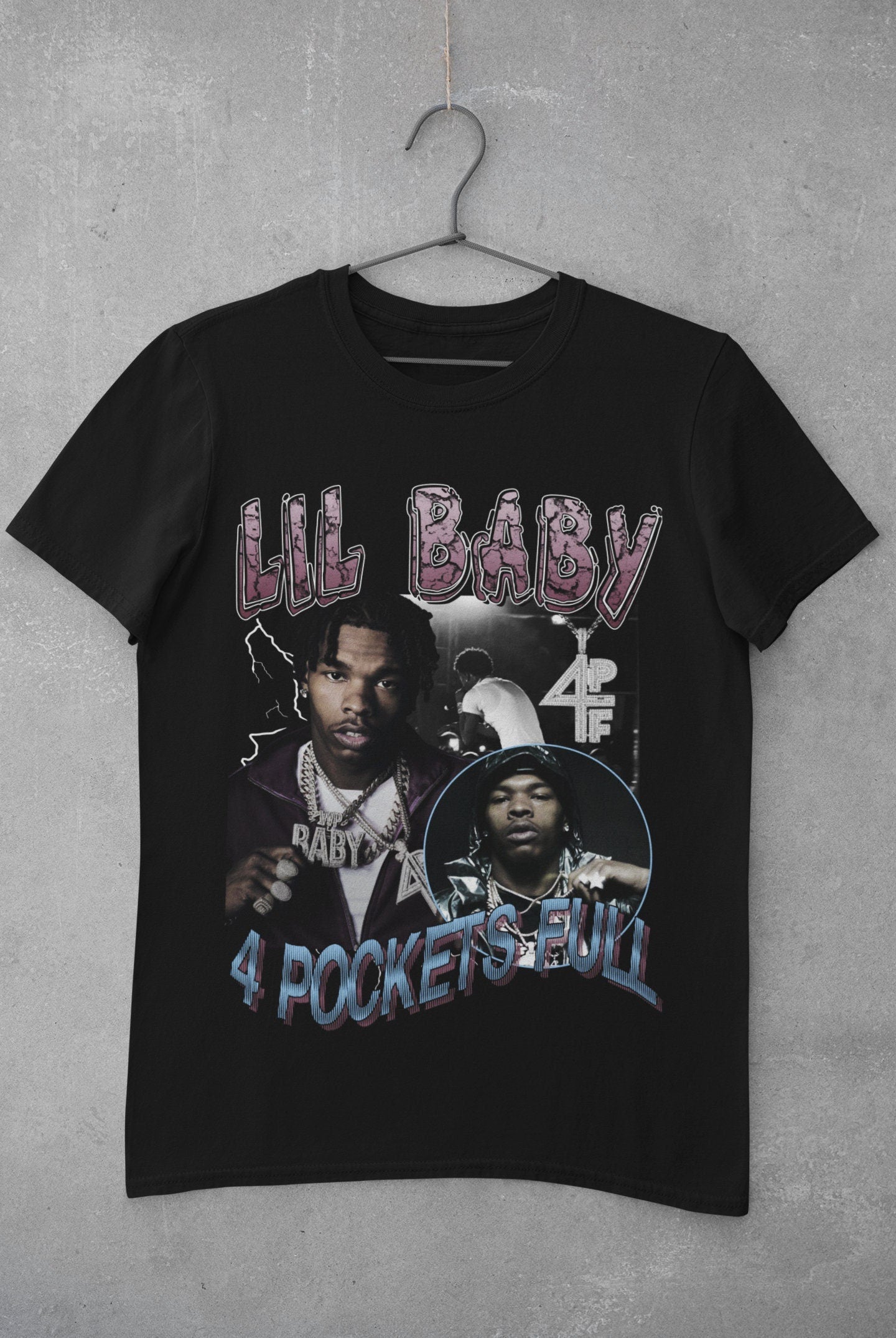 Lil Baby shirt, Hip Hop Rapper LIl Baby Unisex Tee Shirt, 4 pockets full, 4pf shirt, Hip Hop Rap Tee, Vintage Retro LIl Baby Unisex Shirt