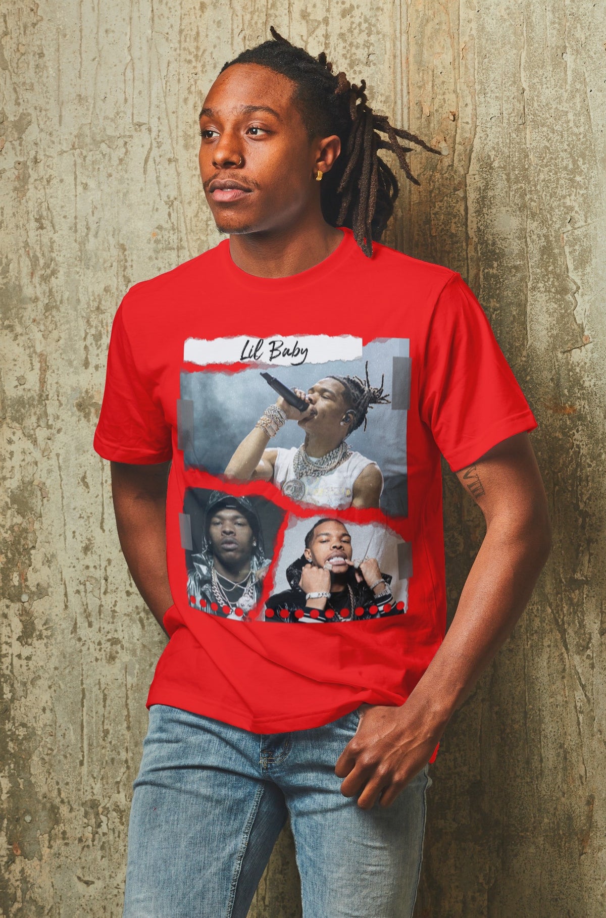 Lil Baby Torn Paper Tee