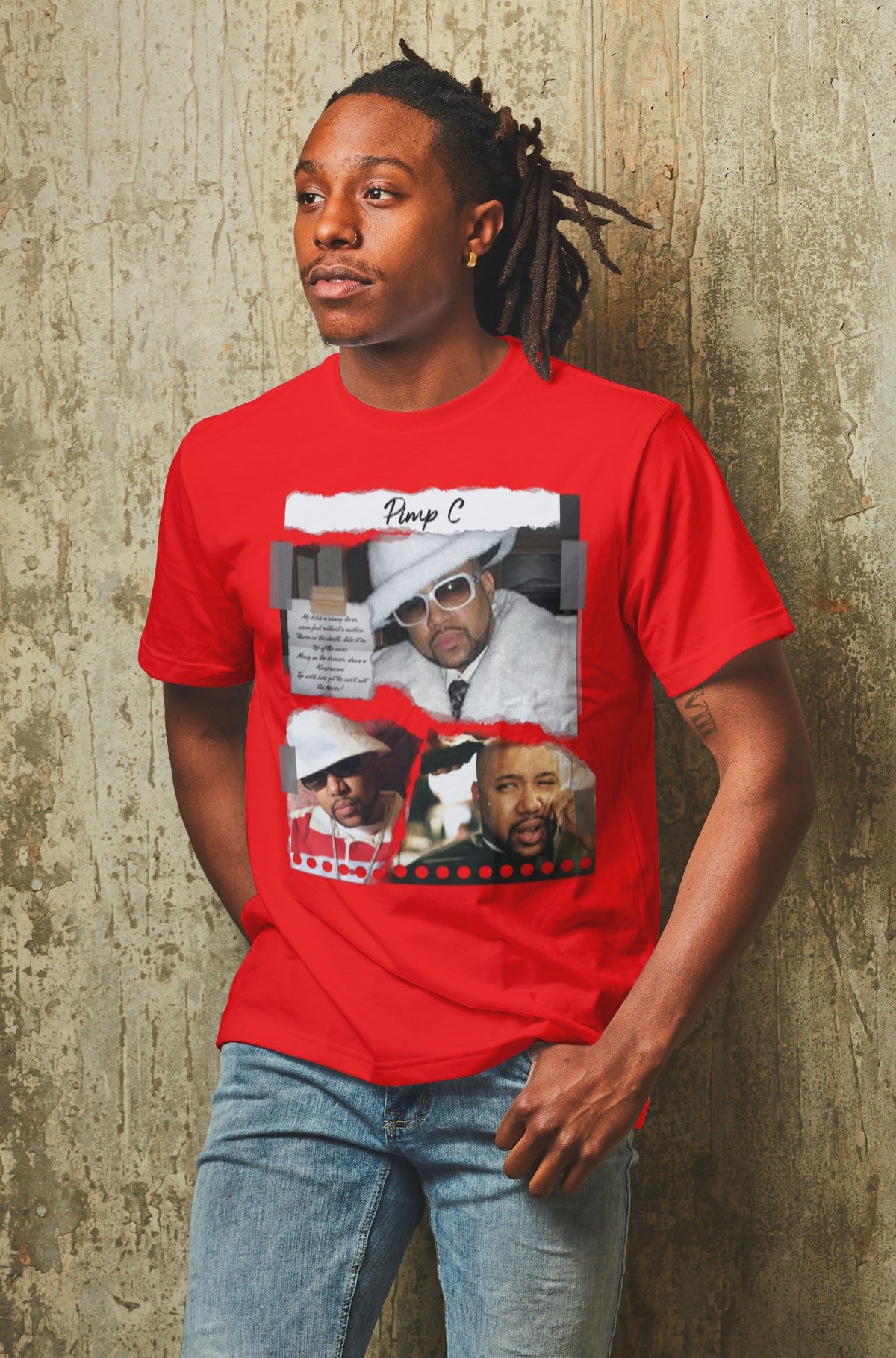 Pimp C Torn Paper Quote Tee