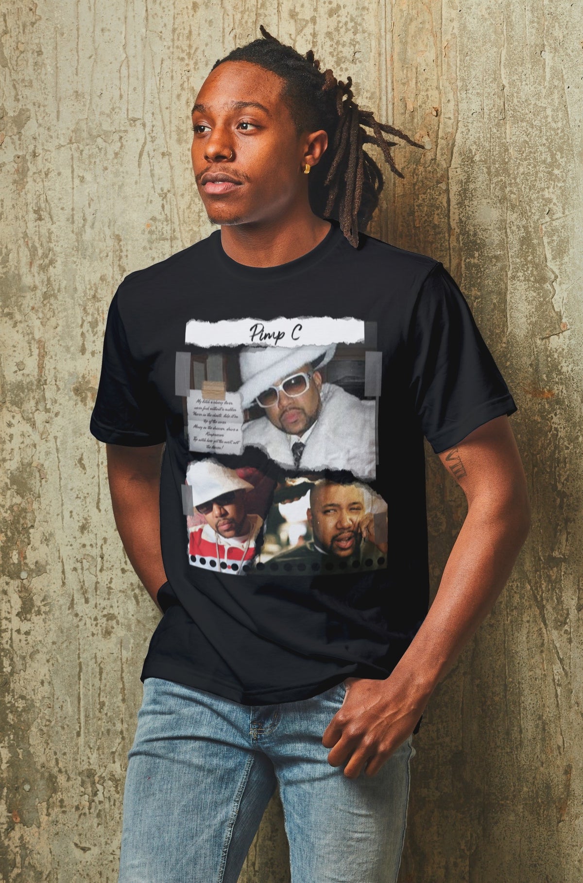 Pimp C Torn Paper Quote Tee