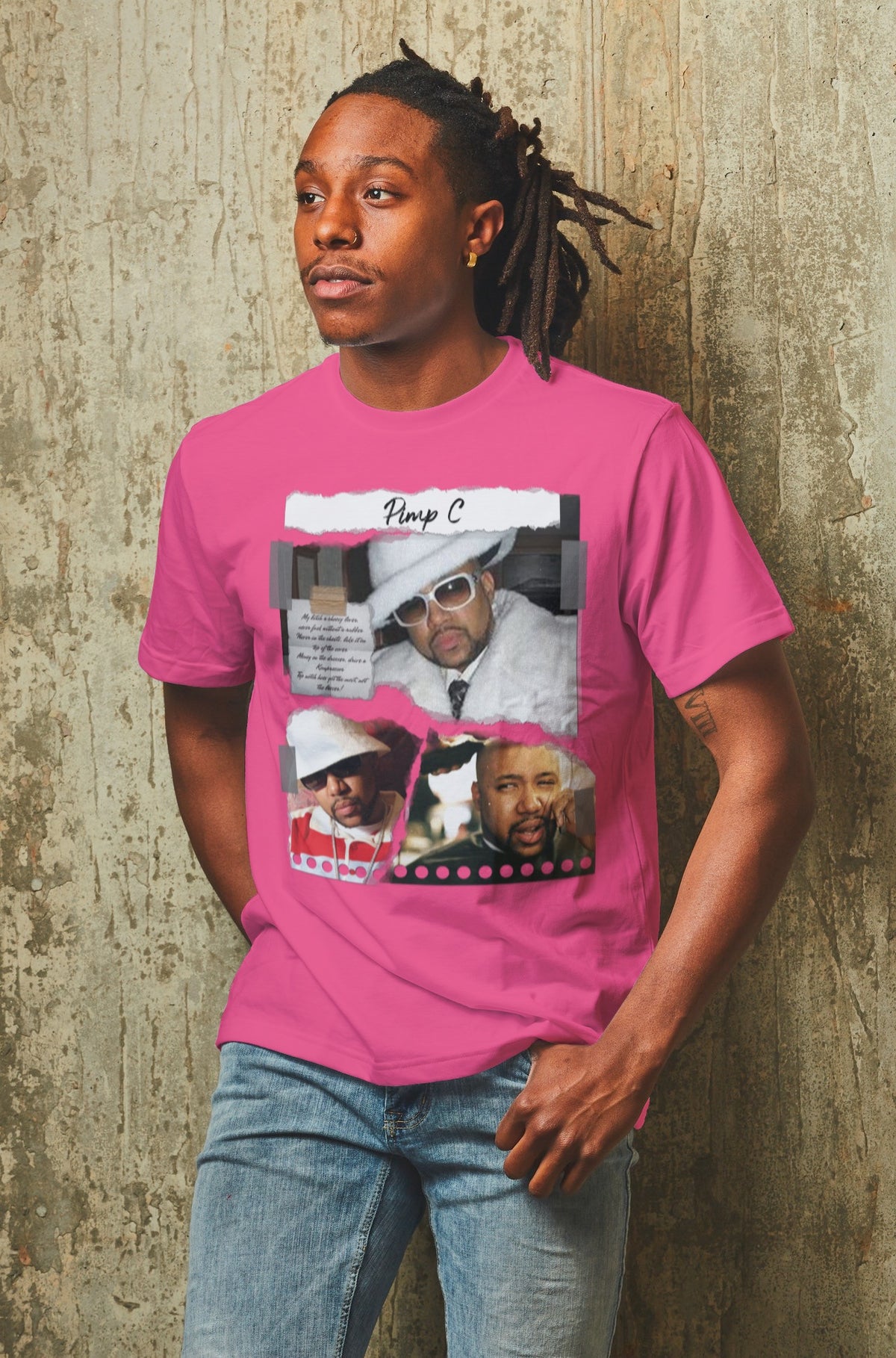 Pimp C Torn Paper Quote Tee