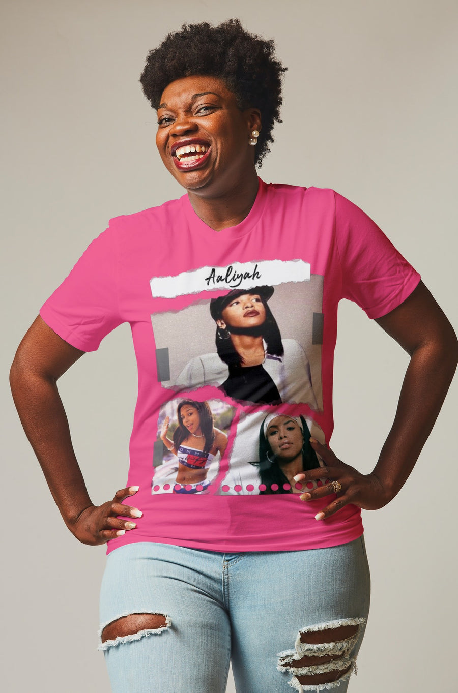 Aaliyah Torn Paper Tee